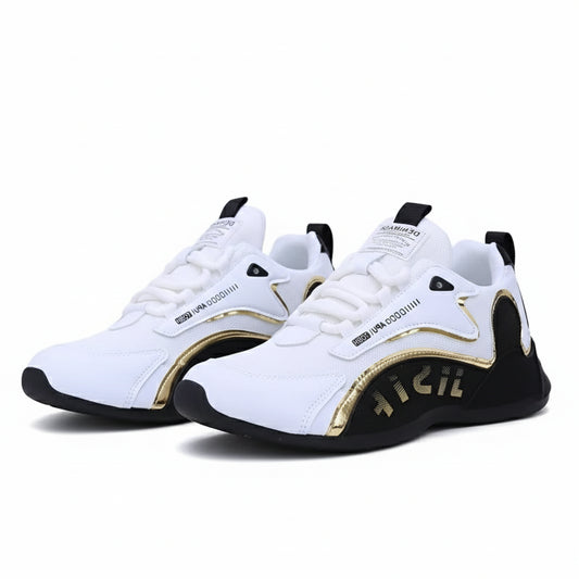 KicksStyle UrbanWave — where luxury meets motion. With a modern design, metallic details, and superior comfort, this sneaker brings style and confidence to every step.