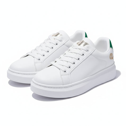 KicksStyle Street Muse — minimalist, elegant, and effortlessly stylish. Its clean white design with golden details delivers comfort and versatility, making every step a soft expression of modern fashion.