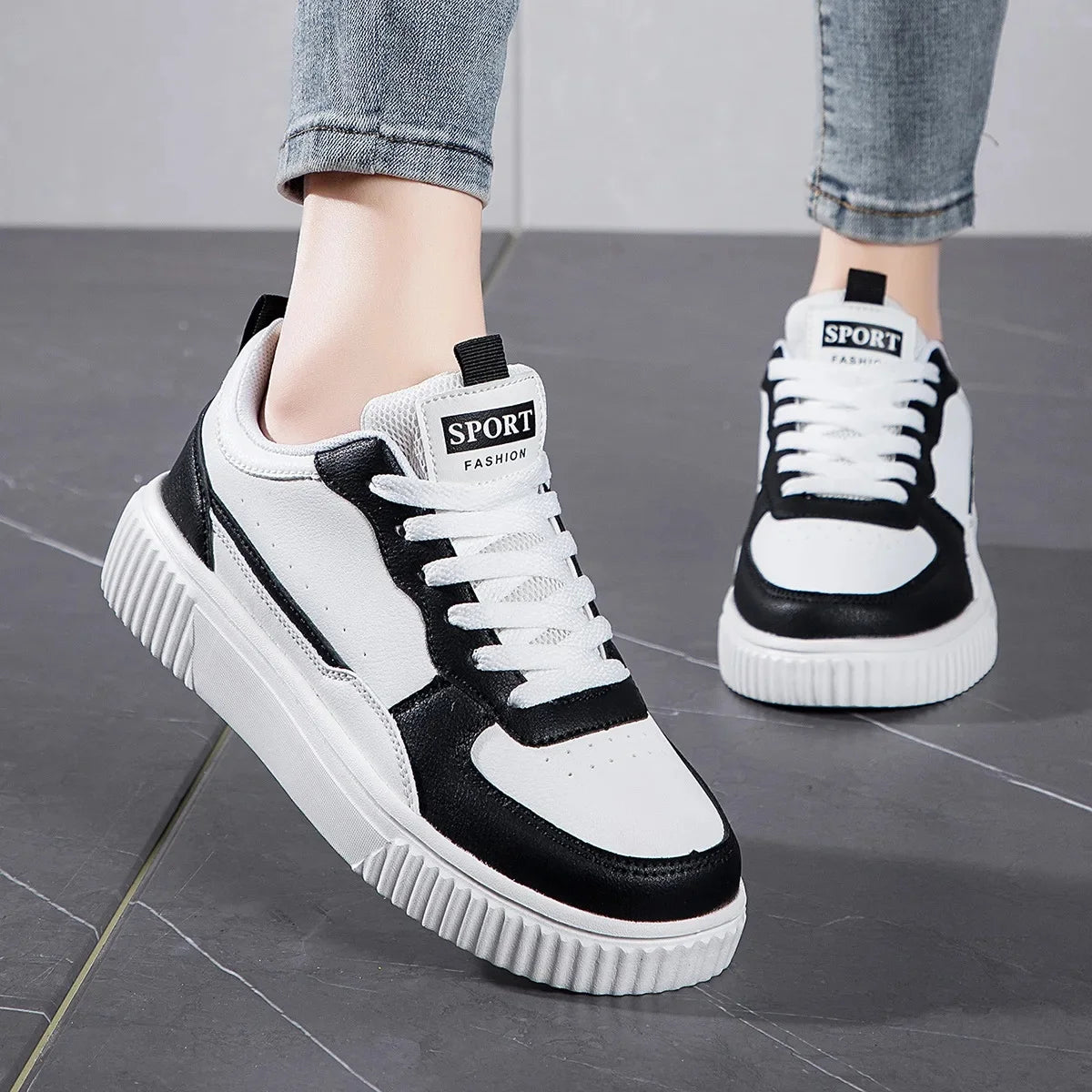KicksStyle AeroPulse V1-Breathable · Thick platform · Non-slip outsole for cement floors · Unisex · Urban comfort · High durability